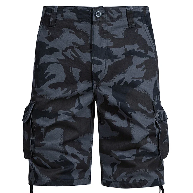 Mens Camo Shorts Men Camouflage Overalls Loose Casual Outdoor Sports Half Pants Side Pocket Cotton Comfortable Shorts