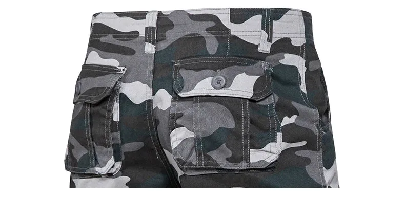 Mens Camo Shorts Men Camouflage Overalls Loose Casual Outdoor Sports Half Pants Side Pocket Cotton Comfortable Shorts