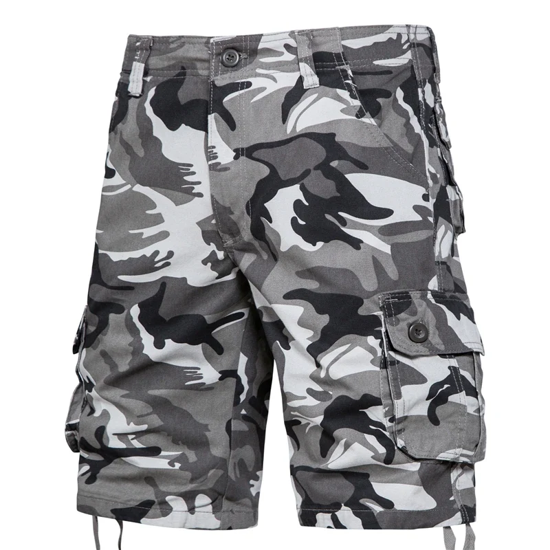 Mens Camo Shorts Men Camouflage Overalls Loose Casual Outdoor Sports Half Pants Side Pocket Cotton Comfortable Shorts