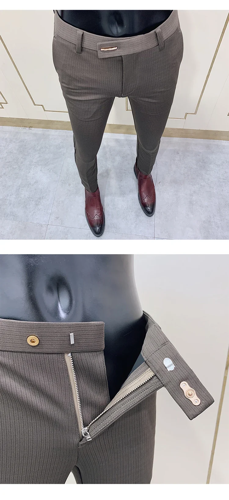 Men Suit Pants Dress Pantalone Hombre Stretch Slim Formal Trousers Calça Masculina Solid Color Casual Pants Fashion Men Clothing