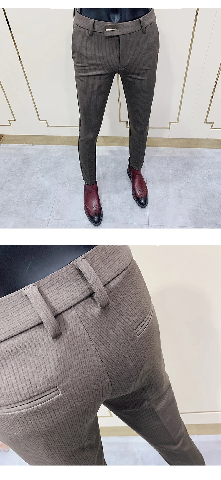Men Suit Pants Dress Pantalone Hombre Stretch Slim Formal Trousers Calça Masculina Solid Color Casual Pants Fashion Men Clothing
