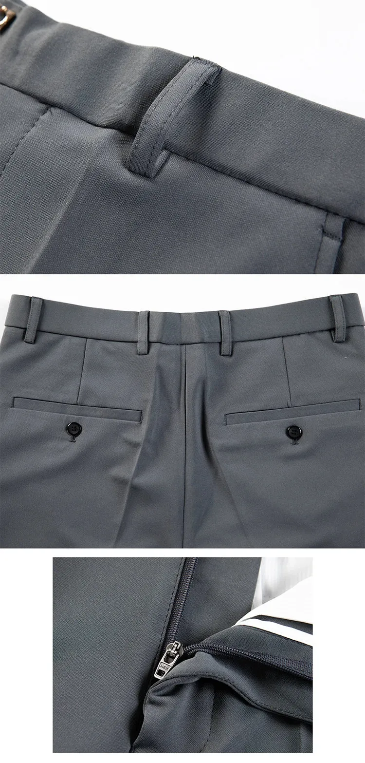 Men Suit Pants Dress Pantalone Hombre Stretch Slim Formal Trousers Calça Masculina Solid Color Casual Pants Fashion Men Clothing