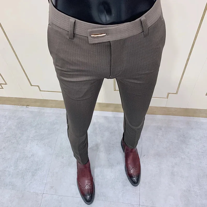 Men Suit Pants Dress Pantalone Hombre Stretch Slim Formal Trousers Calça Masculina Solid Color Casual Pants Fashion Men Clothing