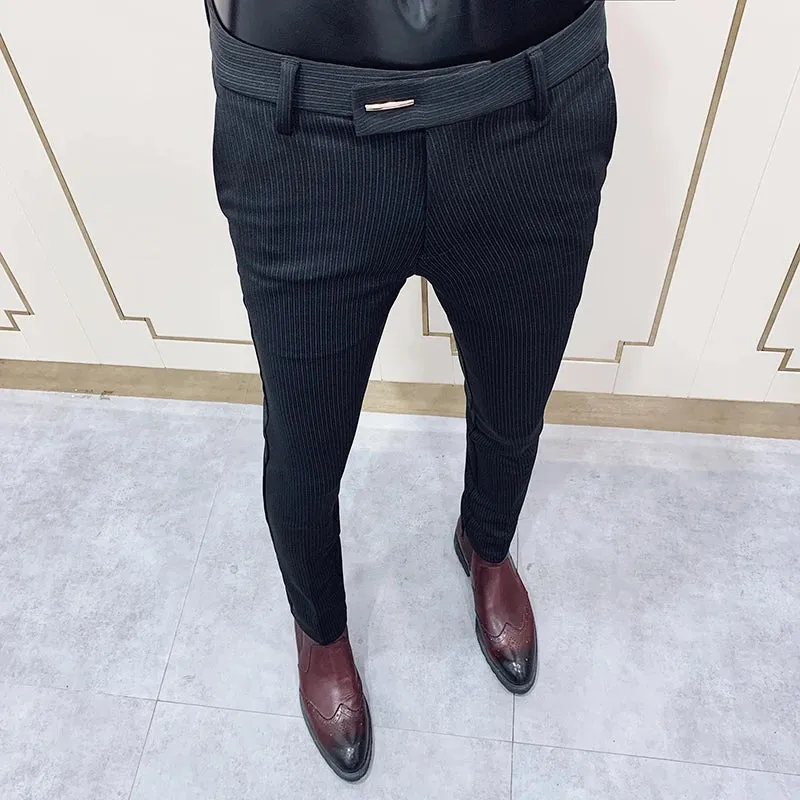Men Suit Pants Dress Pantalone Hombre Stretch Slim Formal Trousers Calça Masculina Solid Color Casual Pants Fashion Men Clothing