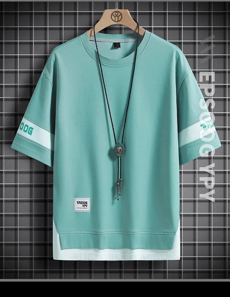Hip Hop Loose Mens Streetwear T-shirts Casual Classic 2025 Summer Short Sleeves T Shirt Black White Tshirt Tees Oversize 5XL
