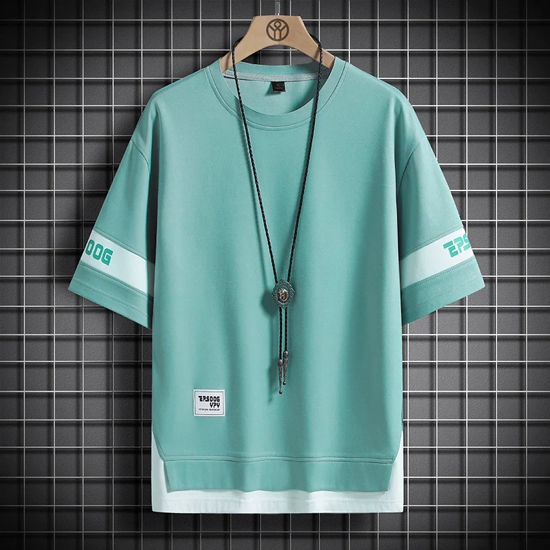 Hip Hop Loose Mens Streetwear T-shirts Casual Classic 2025 Summer Short Sleeves T Shirt Black White Tshirt Tees Oversize 5XL