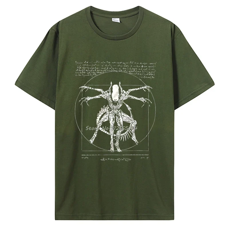 2019 Brand Tshirt Homme Tees Cool Stuff For Teenagers Da Vinci Alien T Shirt Gamer Gifts For Men Streetwear