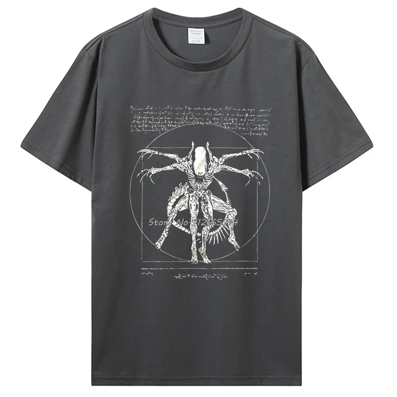 2019 Brand Tshirt Homme Tees Cool Stuff For Teenagers Da Vinci Alien T Shirt Gamer Gifts For Men Streetwear