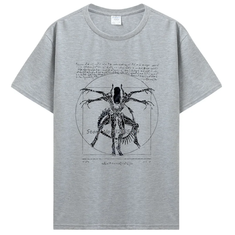 2019 Brand Tshirt Homme Tees Cool Stuff For Teenagers Da Vinci Alien T Shirt Gamer Gifts For Men Streetwear
