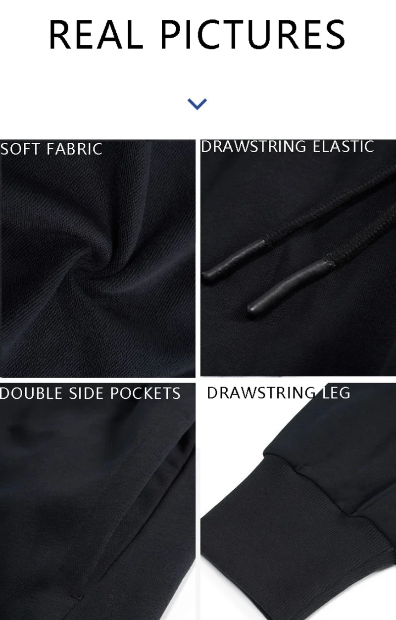 Men Loose Casual Pocket Drawstring Sweatpants Winter New Thick Warm Pants Fashion Letter Printed Sweatpants Men Tracksuit Pants