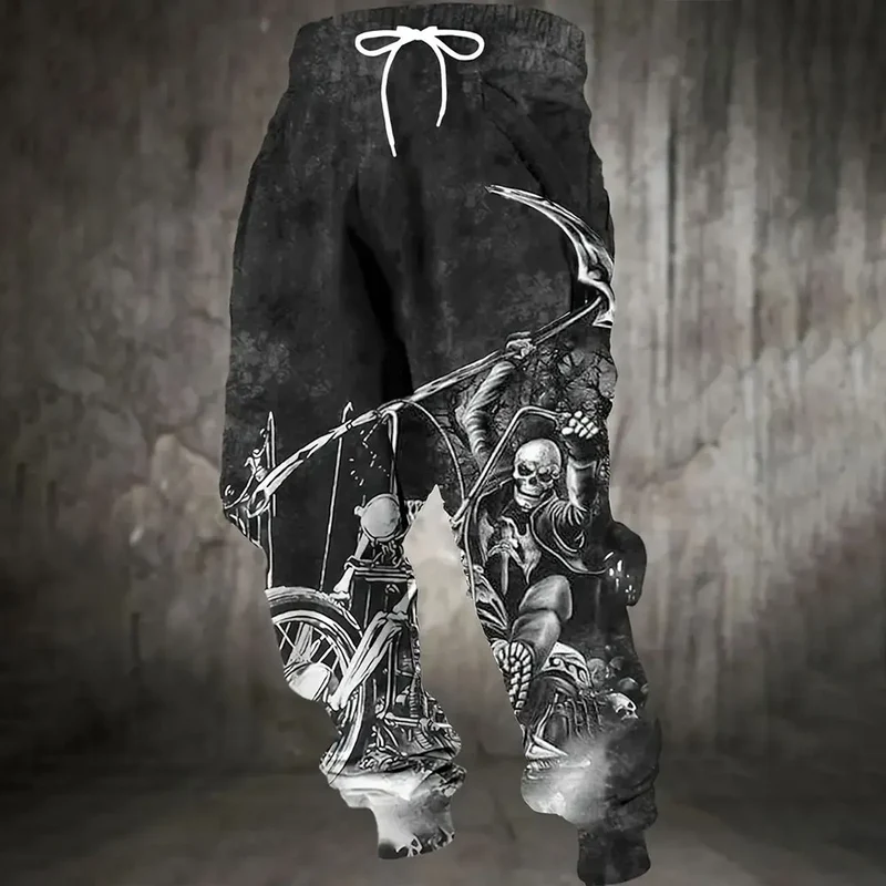 Men Loose Casual Pocket Drawstring Sweatpants Winter New Thick Warm Pants Fashion Letter Printed Sweatpants Men Tracksuit Pants