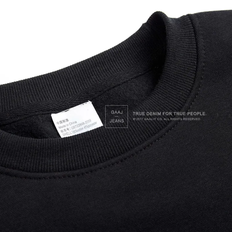 Custom Embroidery Cotton Sweatshirt Customized Brand Design Company Logo Text Men Women Thick Fleece Warm Quality Clothes 350gsm