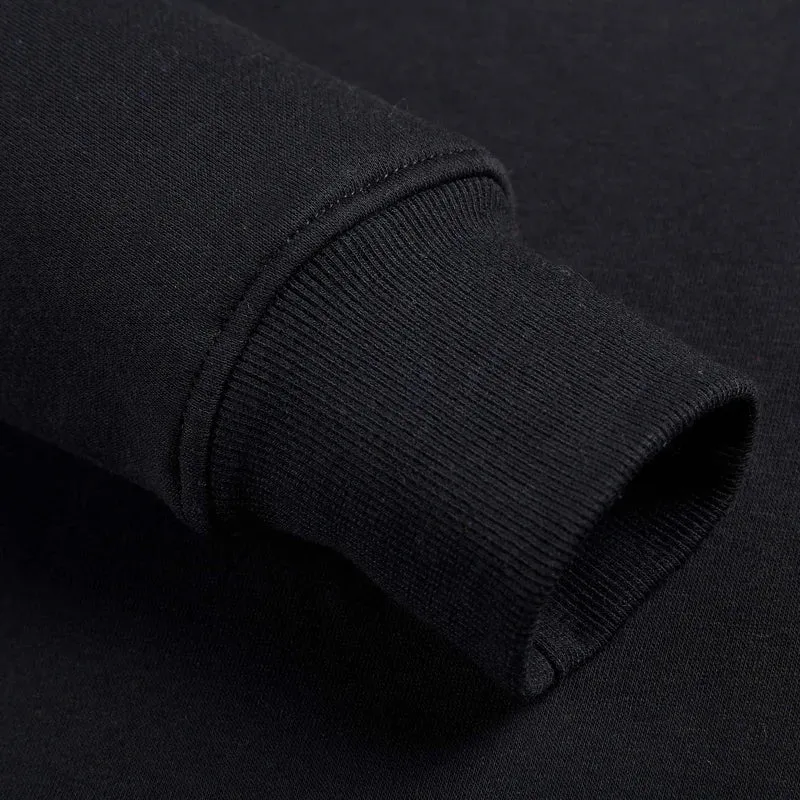 Custom Embroidery Cotton Sweatshirt Customized Brand Design Company Logo Text Men Women Thick Fleece Warm Quality Clothes 350gsm