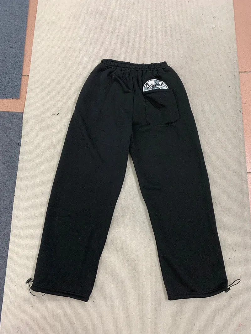 Fashionable Street Style Embroidered Sweatpants Autumn Winter Casual Pants Versatile Personality Couple's Pan