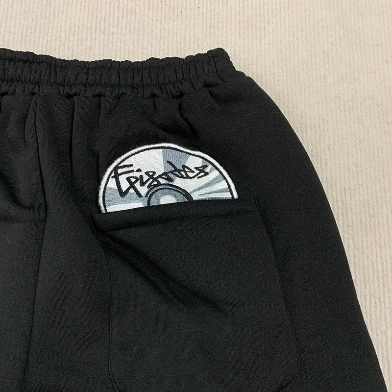 Fashionable Street Style Embroidered Sweatpants Autumn Winter Casual Pants Versatile Personality Couple's Pan