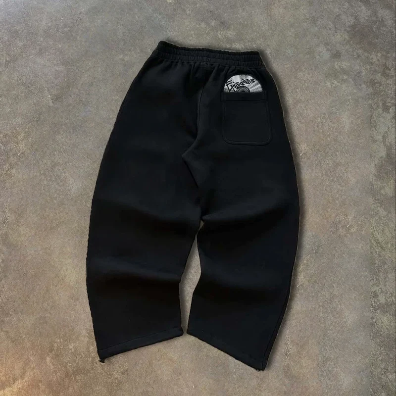 Fashionable Street Style Embroidered Sweatpants Autumn Winter Casual Pants Versatile Personality Couple's Pan