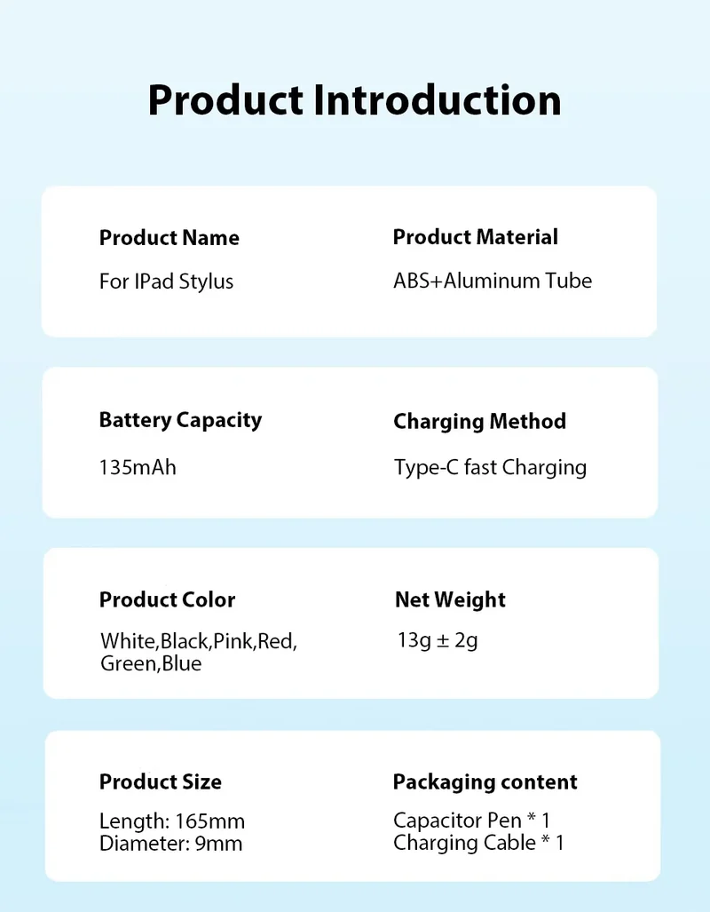 For Apple Pencil Stylus For iPad A16 Air 11 5 4 Pro 11th 13 12.9 M5 M4 M3 M2 Pens 10 9 8 10th 9th Generation Mini 7 6 Touch Pen