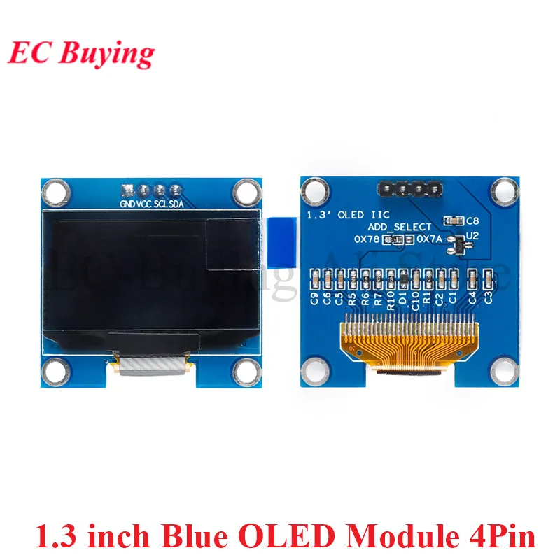 1.3" OLED Module 1.3 inch LCD LED 12864 Display Screen White/Blue 128X64 SPI/IIC I2C SSD1306 SH1106 4Pin 7Pin 128*64 Bare Board