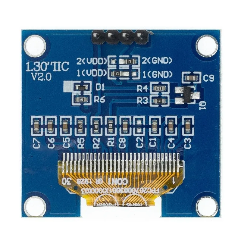 1.3" OLED Display Module White/Blue Color Drive Chip CH1106 128X64 1.3 inch OLED LCD LED IIC I2C Communicate For Arduino
