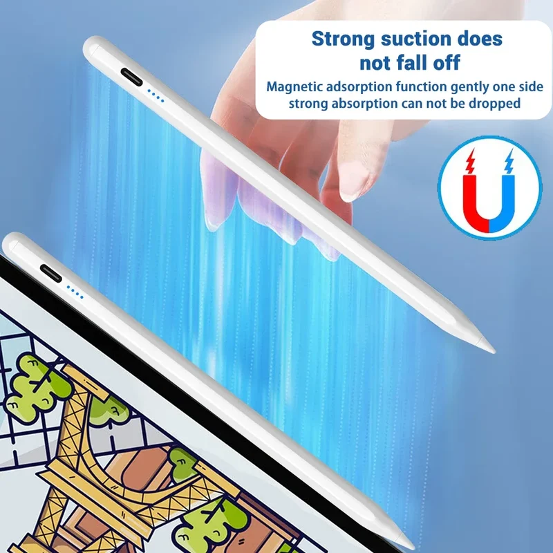 Pencil for Apple iPad with Palm Rejection Stylus Pen for iPad Air M2 Pro 13 Pro 12.9 10 Gen 7th 8th 9th 10.2 for iPad Pencil