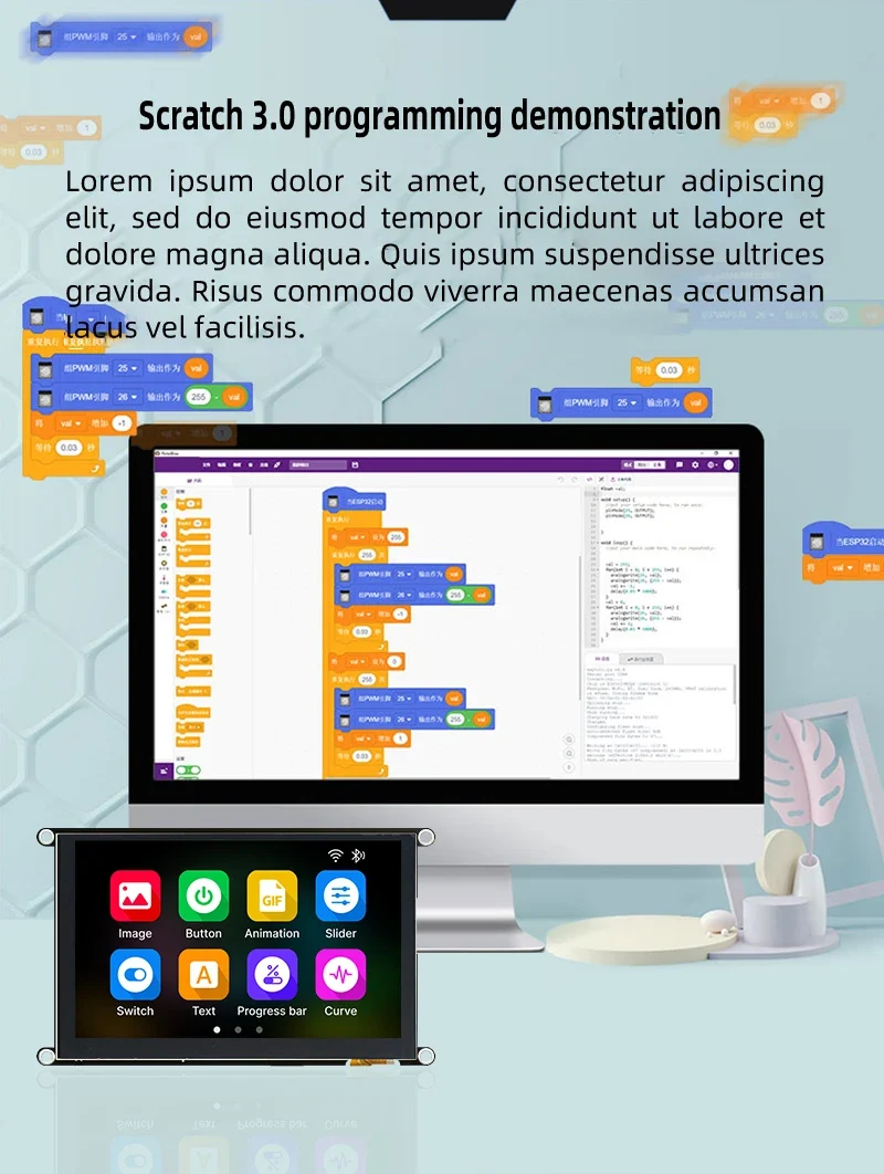 Guition ESP32S3 8M PSRAM 16M FLASH 5-inch IPS 800*480 high-definition LCD display module Capacitive touchwith WIFI and Bluetooth