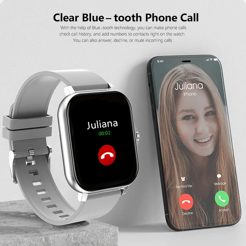 Sport Smart Watch Fitness Clock Health Monitor Waterproof Smartwatch Bluetooth Call Watches for Men Women IOS Android Phone 2025