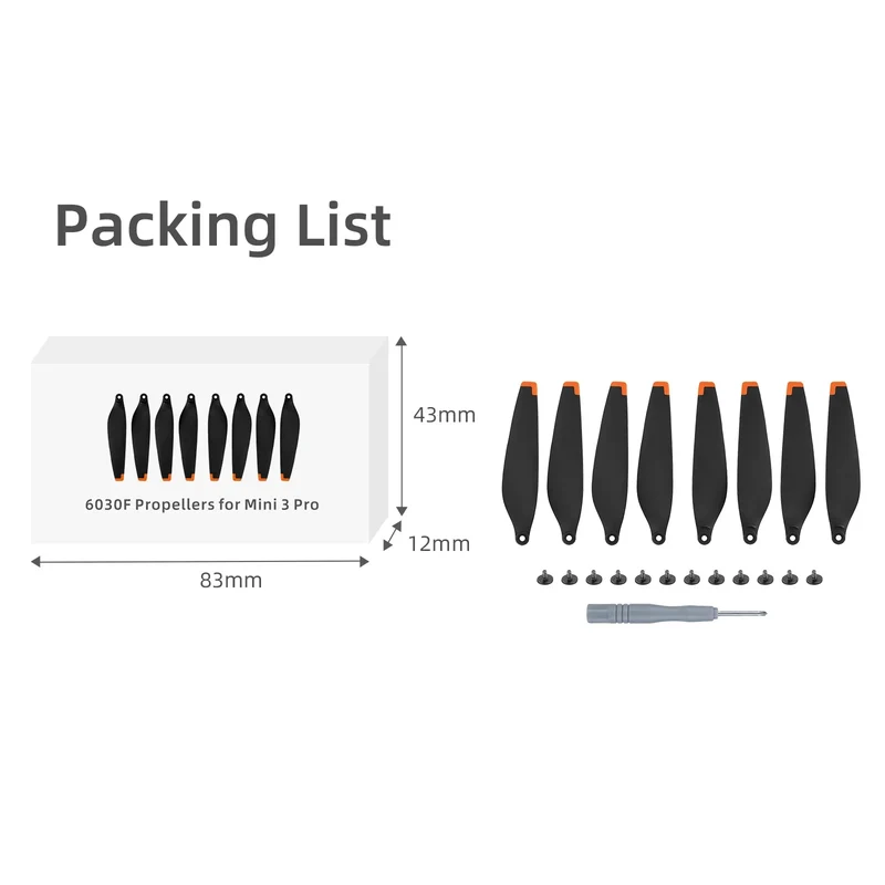 4 Pairs Drone Quick-Release Blades Props for DJI Mini 3 Pro Low-Noise Propellers