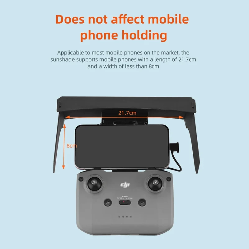 For DJI Mavic 3/Mini 2/Air 2/Air 2S/Mini 3 Pro RC-N1 Remote Controller Hood Sun Shade Mobile Phone Monitor Light Cover Drone