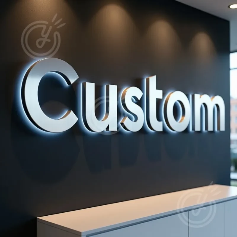 Custom Made LED 3D Sign Metal Backlit Letters for Outdoor Business Storefront Waterproof Advertising Display