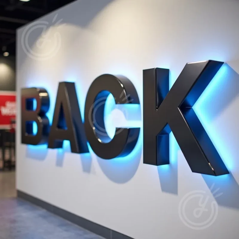 Custom Made LED 3D Sign Metal Backlit Letters for Outdoor Business Storefront Waterproof Advertising Display
