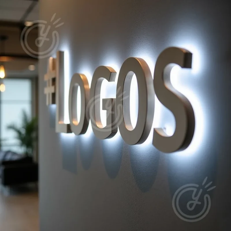 Custom Made LED 3D Sign Metal Backlit Letters for Outdoor Business Storefront Waterproof Advertising Display