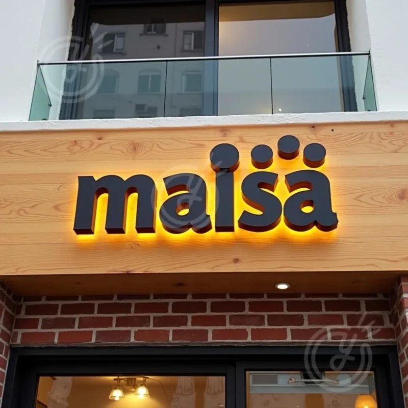 Custom Made LED 3D Sign Metal Backlit Letters for Outdoor Business Storefront Waterproof Advertising Display