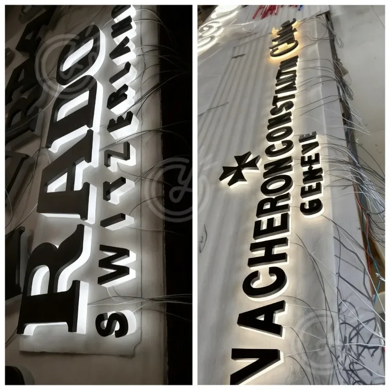 Custom Made LED 3D Sign Metal Backlit Letters for Outdoor Business Storefront Waterproof Advertising Display