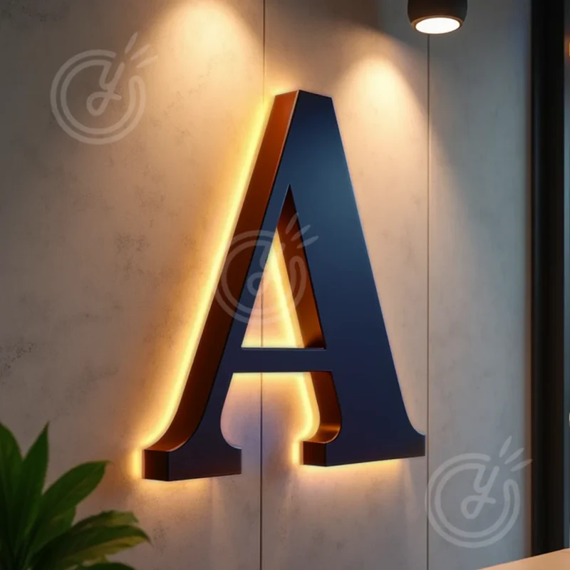 Custom Made LED 3D Sign Metal Backlit Letters for Outdoor Business Storefront Waterproof Advertising Display