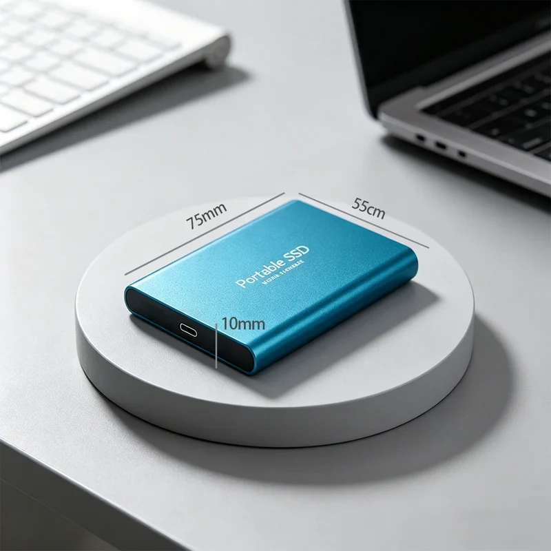 Highly cost-effective external hard drive, durable, efficient, and portable, with 256TB high-speed USB 3.1 Type C
