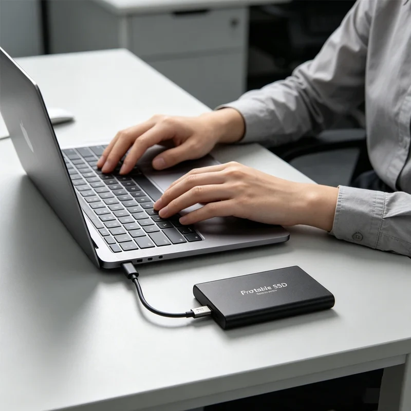 Highly cost-effective external hard drive, durable, efficient, and portable, with 256TB high-speed USB 3.1 Type C