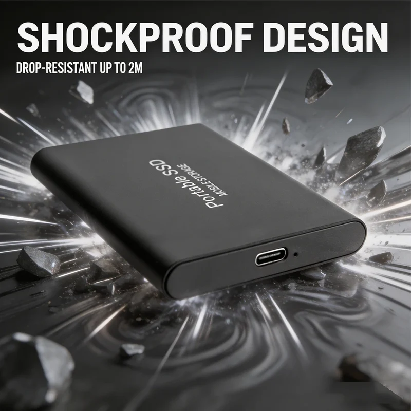 Highly cost-effective external hard drive, durable, efficient, and portable, with 256TB high-speed USB 3.1 Type C