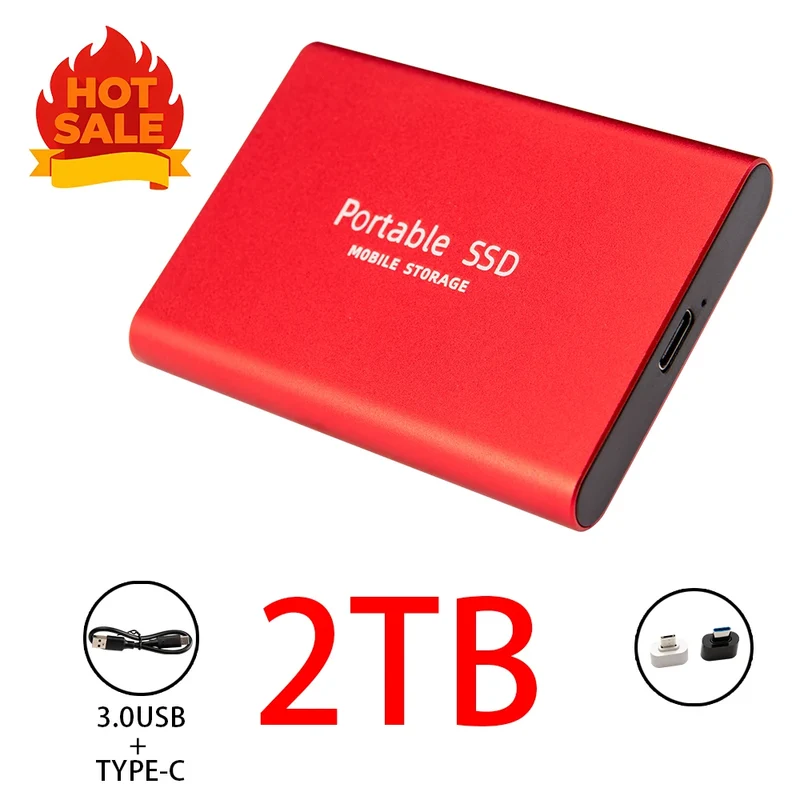 Highly cost-effective external hard drive, durable, efficient, and portable, with 256TB high-speed USB 3.1 Type C