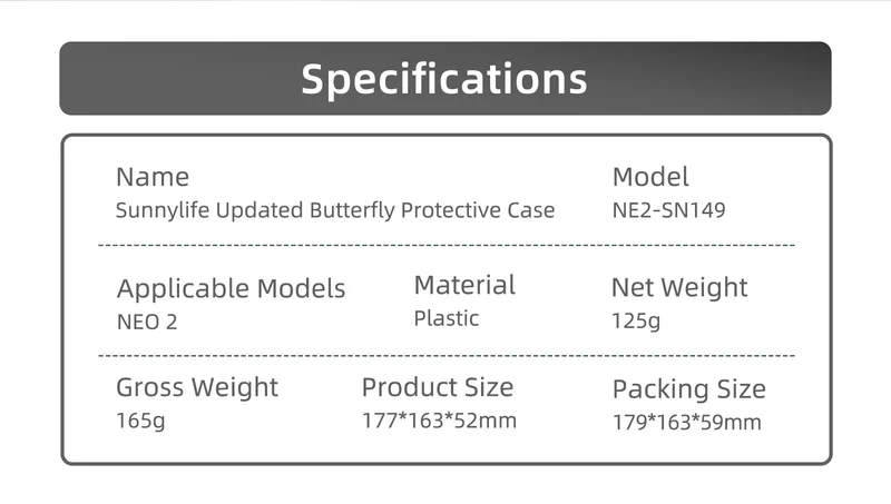 Upgraded Butterfly Body Box Case for DJI NEO 2 Protection Carrying Case Can Hold Batteries Box for DJI Neo 2 Bag Accessories