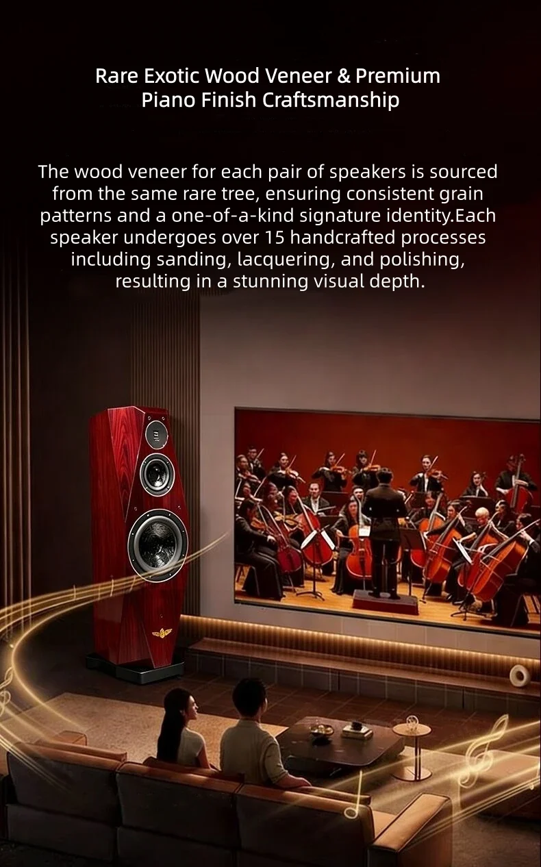 BL-8 Diamond 8 Flagship Hi-Fi Floor Standing Speakers, Audiophile High-End Passive Tower System for Home Audio