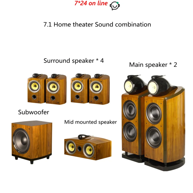 AVplay Double 10 inch HiFi Fever Speaker 7.1/7.2 Home Theater Cinema System With 12 Inch Subwoofer 5.5 inch Around Speaker