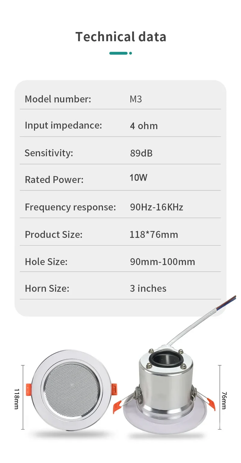 86 Background Music system Bluetooth-compatible HiFi Home Theater Stereo Sound Mini Wall Amplifier Panel M3 Ceiling Speaker sets