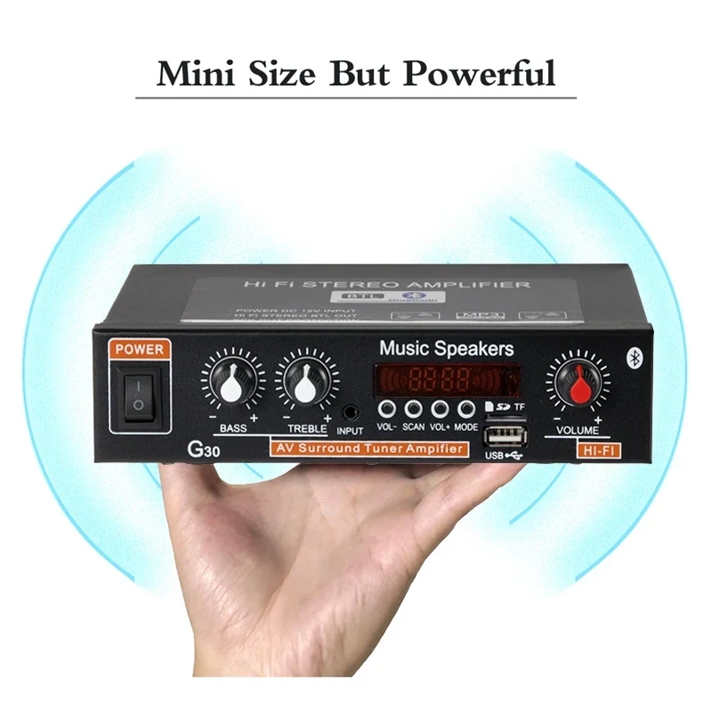 G919H 1000W Home Power Amplifiers Audio Bluetooth Amplificador Subwoofer Speakers Theater Audio Sound System FM USB 110V/220V