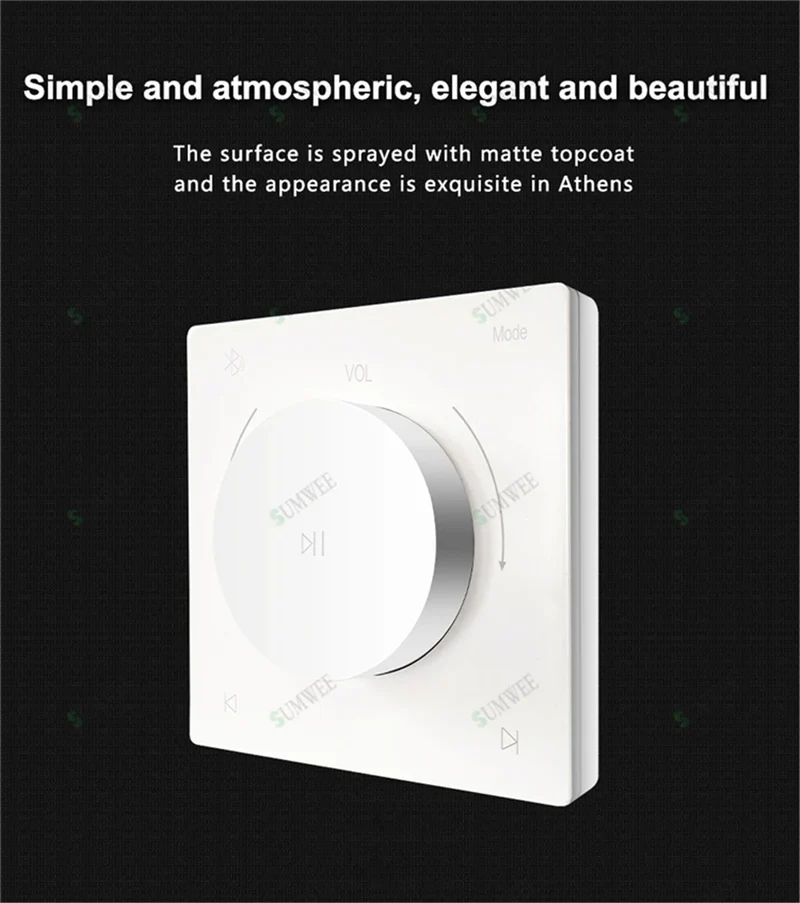 Mini Wall Amplifier Panel Bluetooth-compatible HiFi Home Theater Stereo Sound Audio TF USB Music control system ceiling speakers