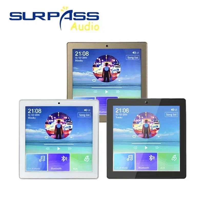 Bluetooth Wall Amplifier Smart Home Audio Mini Touch Screen 4*20W Stereo Sound Music PA System Loudspeaker Ceiling Speaker suit