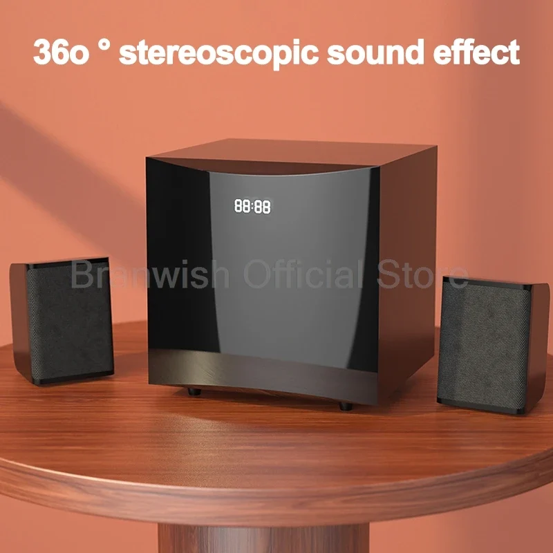 2.1 Sound Box Amplifier 31W High Power Bluetooth Speaker 4 Inch Subwoofer Home Theater Home Cinema 360°Sound System PC Audio Set