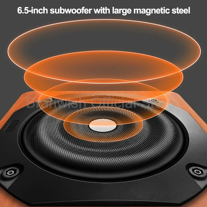 6.5 inch 180W Speaker with 2Pcs Satellite Speakers 5.0 Bluetooth HIFI Sound Box Support RCA USB TF For Home Theater Karaoke 1Pc