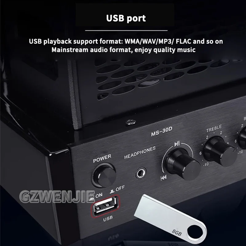 4.2 Intelligent Home Combo Theater Bluetooth Speaker Wooden Subwoofer 3D Surround Sound Memory Play Vacuum Tube Amplifier 150W