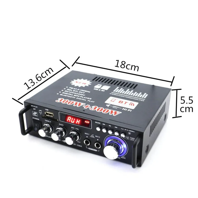 Home Amplifiers Audio 600w Bluetooth-compatible Subwoofer Theater Sound System Amplifier Mini Amplifier Professional RC Control