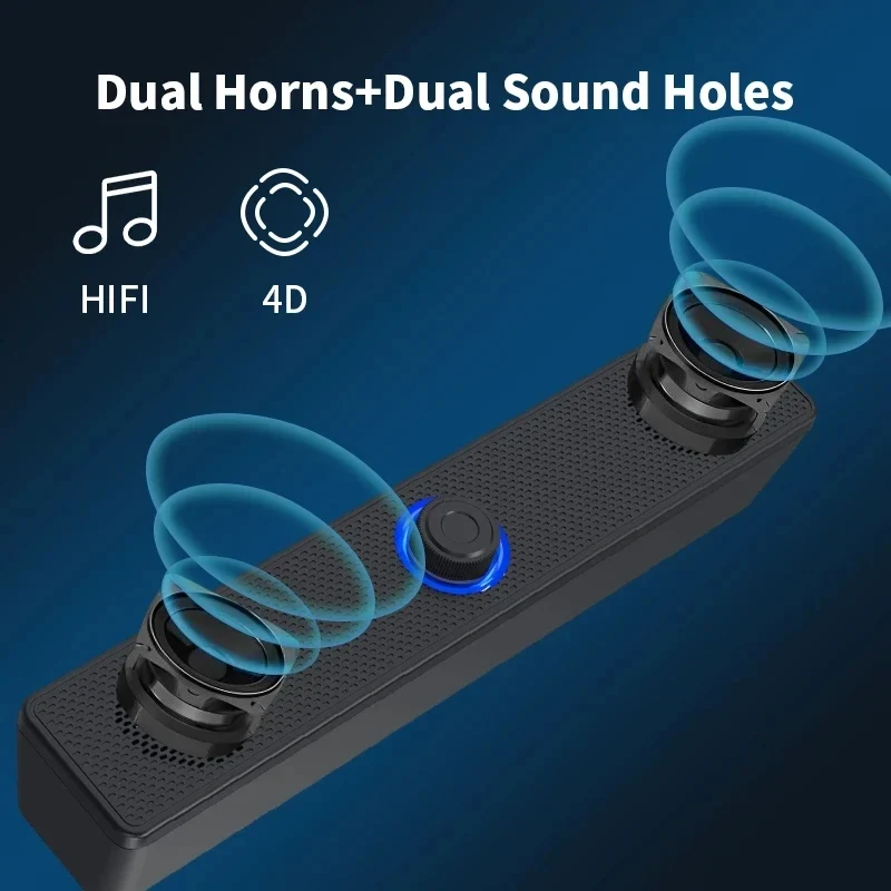 Soundbar Computer PC TV Laptop Desktop Wired Wireless Bluetooth Speaker Sound Box Bar Music Portable Caixa De Som Audio System